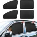 Car Curtains for Side Window - 4 Pcs Privacy Sun Shades Magnetic 100% Block Light Car Window Covers with Cooler Feeling (dexterous, 4pcs)