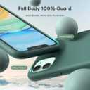 2 x TOCOL 5 in 1 for iPhone 11 Case, with 2 Screen Protectors + 2 Camera Protectors, Liquid Silicone [Anti-Scratch] [Drop Protection] for iPhone 11 Phone Case, Midnight Green