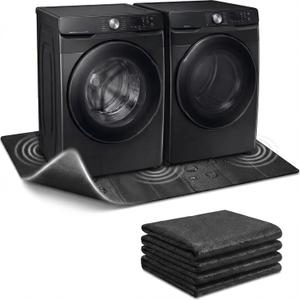 Foldable High-Density Washer Dryer Mat, 68 x 29.5 in, Noise Reduction Anti-Vibration Mat, Waterproof & Non-Slip, Floor Protection Ideal for Late-Night Laundry & Pet-Friendly Homes