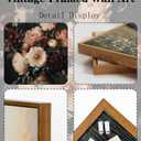 Framed Vintage Dark Floral Wall Art Moody Flower Picture Wall Decor Retro Antique Still Life Painting Print Artwork for Bedroom Bathroom Home Decoration 8x10in