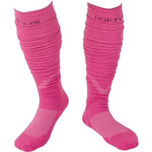 Yxmeiguo Scrunch Football Socks Extra Long Padded Sports Athletic Socks for Men Women with Ankle Support Football Accessories (Medium, Pink)