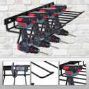 WellMade Power Tool Organizer Wall Mount, Drill Holder, 2 Pack Black Steel Drill Holder Wall Mount for Garage, Holds 4 Tools, 80LB Capacity, Easy Install with Screws & Anchors