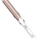 Conair Double Ceramic 1-1/4 Inch Curling Iron, 1.25-Inch Barrel Creates Loose Curls, Hair Curler for Use on Medium and Long Hair, White (White/Rose Gold)
