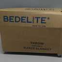 BEDELITE Fleece Throw Blanket for Couch - 300GSM Soft & Warm Fluffy Cream White Blanket, Decorative and Giftable Striped Blankets for Women, Men, 50"x60"