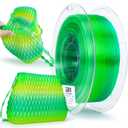 ZIRO Fast Color Changing TPU Filament, Flexible 3D Printer Filament, Shore 95A Hardness TPU, Color Gradient Rainbow Spool, 3D Printing Material, 0.8kg Spool, Fit Most FDM Printers, Flex Lime