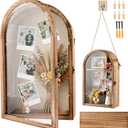 Shadow Box Frame 10x16inch Shadow Boxes Display Cases with Linen Back and Removable Shelves, Picture Frame Wedding Bouquet Memorabilia Medals Photos Memory Box for Keepsakes