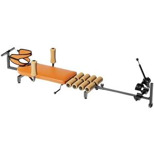 Massage Traction Bed Table, Cervical Lumber Spine Back Stretcher Traction Bed for Tension Relief, Back Decompression- Up to 287 lbs Weight Capacity, Adjustable Length from 55 to 73 inches (Brown)