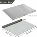 19.7"L x 15.7"W Stainless Steel Cutting Board for Kitchen – Large L-Shaped Bread Board, Double-Sided Non-Stick Chopping Board with Lip for Baking, Dishwasher Safe Pastry Board for Kneading