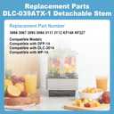 DLC-039ATX-1 Food Processor Compatible with Cuisinart 14 Cup Food Processor, Detachable Stem Compatible with DFP-14, DLC-2014 & MP-14 Models