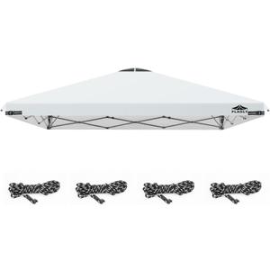 10x10ft Replacement Canopy Top with Air Vent, Waterproof & UV Protection Canopy Tent Top Cover for Straight Leg Canopy Frame - for Outdoor, Patio, Event, Trade Show (White, 10x10ft)