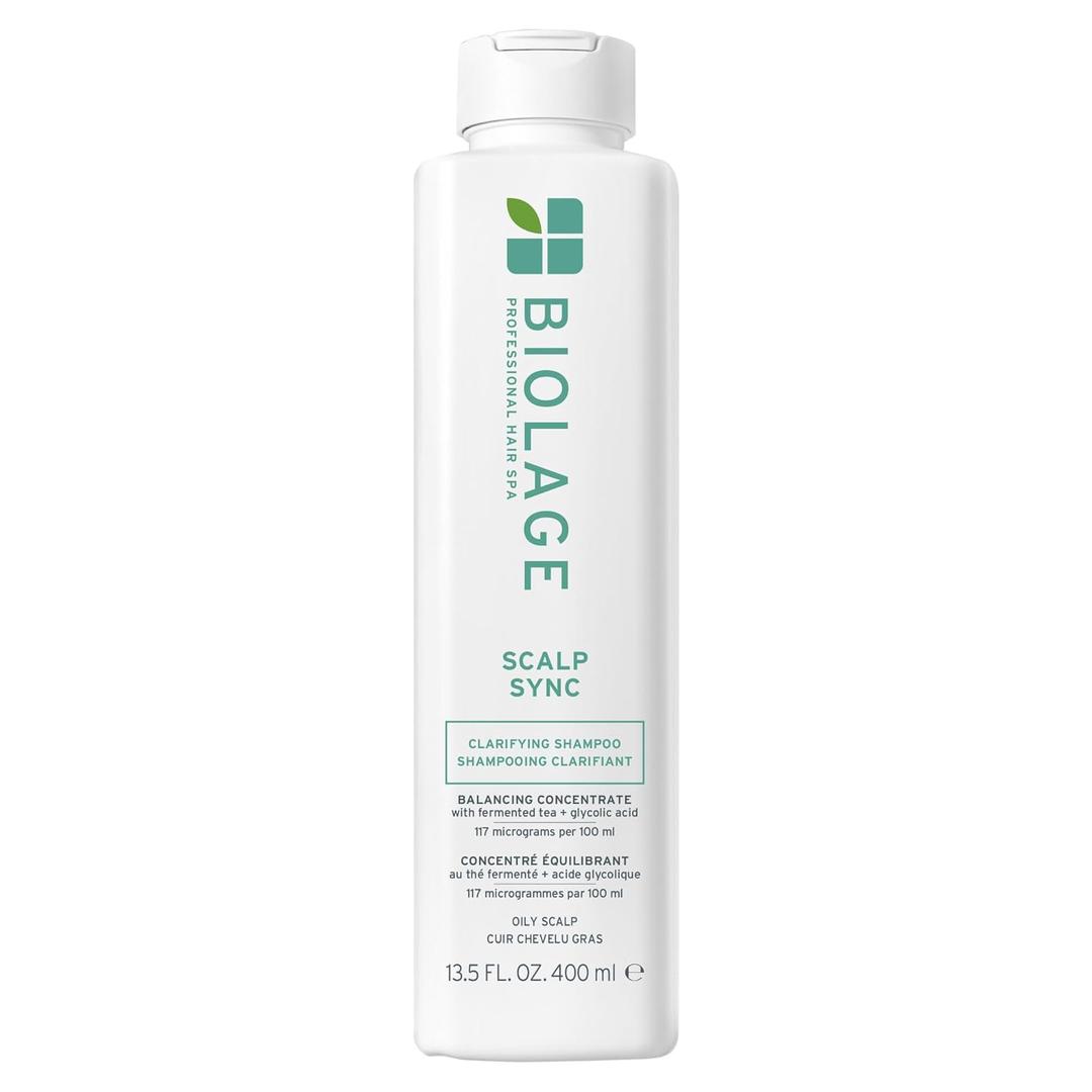 Biolage Scalp Sync Clarifying Shampoo Residue & Buildup Remover, For Oily Scalp, Fermented Tea & Glycolic Acid, Vegan & ParabenFree, 13.5 Fl Oz