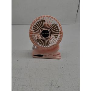 BESKAR Small Clip on Fan, 3 Speeds USB Fans with Strong Airflow, Clip & Desk Fans USB Plug in with Sturdy Clamp - Ultra Quiet operation Fan for Office Dorm Bedroom Stroller (Full Pink)