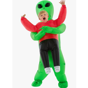Morph Kids Red Inflatable Alien Costume, Blow Up Alien Outfit, Boys Halloween Costume, Halloween Costumes for Kids