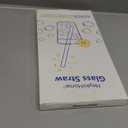 HeykirHome 4-Pack Reusable Glass Straw, Size 8.5''x10 MM, Including 2 Straight and 2 Bent with 2 Cleaning Brush- Perfect For Smoothies, Tea, Juice