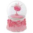 Elanze Designs Ballerina Arabesque Pose Rotating Tabletop Dresser Nightstand Figurine Decoration 100MM Sturdy Glitter Water Wind Up Musical Snow Globe Plays Tune Swan Lake