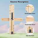 20 Minute Sauna Sand Timer, Heat Resistant Wooden Sauna Hourglass with Black Sand, Reloj De Arena,Black Sand Clock Hour Glass Timer