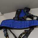 Fall Protection 5pt Full-Body Safety Harness, Vented & Padded Shoulder, Back & Legs, 8 Thick Back Support, Tongue Buckle, D-Rings, Grommet Leg Straps & Waist Belt (OSHA/ANSI Rated PPE), Medium-Large