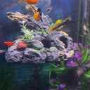 Aquarium Decor Magnetic Driftwood Outcropping Ornament Wall-Mounted Fish Tank Accessory