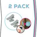Heavy Duty Rubber Door Stopper – Zero Edge Door Wedge Stops All Doors, Gaps to 1.5 Inch on All Surfaces – Door Stopper Wall Mount Hangs Up When Not in Use for No-Bending Easy Access