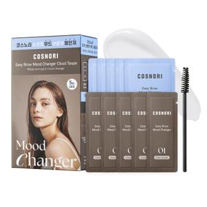 COSNORI Easy Brow Mood Changer Cloud Taupe Brow Tinting Kit, Soft Ash Brown Shade, Natural-Looking Brows, Gentle Formula, At-Home Application, 5 Applications