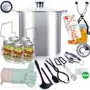 Canning Pot-Canning supplies starter kit, Stainless Steel Canning Tool Kits Set for Beginners, Water bath canner with rack for canning