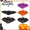 10 Pcs Halloween Bat Candy Dish Plastic Trick or Treat Bowls Large halloween Party Plastic Serving Tray Tableware Halloween Candy Holders Party Supplies