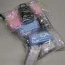 esowemsn 12PCS Mini Suitcase Boxes Travel Suitcase Plastic Candy Favor Box Tiny Jewelry Storage Cases Necklace Ring Jewelry Storage Box for Christmas Wedding Party Decoration(black,white,pink,blue)