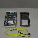 Pelican 2 Pack Marine - IP68 Waterproof Phone Pouch (XL Size) Floating Waterproof Phone Case - Beach Cruise Ship Travel Essentials - Works with All Phones - Detachable Lanyard - Black/Hi-Vis Yellow