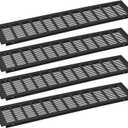 uxcell 4pcs Rectangle Ventilation Grille Aluminum Alloy Mesh Air Vent Cover, 500x100mm