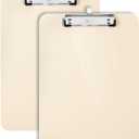 Mr. Pen- Plastic Clipboard, 12.5" x 9", 2 Pack, Clipboard Plastic, Low-Profile Metal Clip with Retractable Hanging Hole (Ivory)