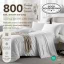 Luxury White California King Size Bed Sheets Set - Buttery Soft 800 Thread Count 100% Cotton Sheets Sateen, Deep Pockets, Durable Bedding Set - White