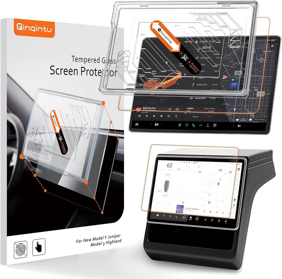 For Tesla Model Y Juniper & Model 3 Highland Matte 15.4" & 8" Screen Protector [No Glare & Fingerprint] 9H Tempered Glass Alignment Kit for Tesla Model 3 Model Y Juniper Accessories