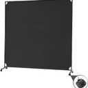 Spurgehom 6FT Single Panel Rolling Room Divider, Partition Privacy Screens with Wheels, Freestanding Fabric Room Panel, Portable Wall Divider for Office, Room, Restaurant, Hospital (Black)