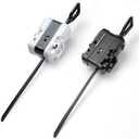 2 Pack X Launchers, Only Compatible with X Right-Spin Tops, Right Winer Launcher for 1-2 Players(Black+White)
