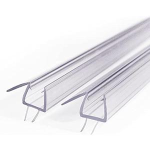 Frameless Shower Door Bottom Seal Sweep Stirp 36 Inch Long,Clear (for 3/8" Glass)