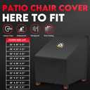 Zettum Patio Chair Covers 2 Pack - 600D Outdoor Lounge Deep Seat Cover Waterproof Heavy Duty, Lawn Furniture Cover for Wicker Chair, Swivel Chair, Rocking Chair, Single Sofa Chair - 26 x 30 x 31 Inch
