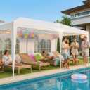 HOTEEL 10x20 Party Tent Outdoor Canopy Tents for Parties with 6 Removable Sidewalls, Carpas para Fiestas Waterproof for Gazebo Large Backyard Shelter Patio Wedding Events BBQ
