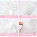 Jspupifip 4 Pairs Baby Girls Knee High Socks Newborn Girl Bow Ruffle Long Infant Non-Slip Socks