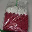 Pin Up Doll Hand Knitted Chunky Unique Santa Hat, Red Santa Beanie, Christmas Party Women's Slouchy Christmas Hat