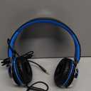 AILIHEN C8 Kids Headphones Wired, On-Ear Headphones with Microphone and Volume Control Foldable Corded Stereo 3.5mm Headset for School Teens Smartphones Chromebook Laptop Tablets Travel (Black Blue) (Medium)