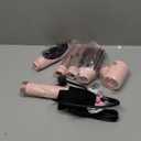 MESCOMB 5 in 1 Hot Air Styler Wrap - High-Speed Hair Dryer, Volumizing Brush with Auto Curlers, Fast Drying & Frizz-Free Styling Straightening, No Heat Damage, Includes Travel Bag, Gift for Women (Pink)