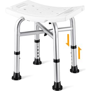 Shower Chair for Inside Shower(500lb), 5 Height Adjustable Shower Stool, Shower Seats for Adults, 3-Minute Quick Assembly, Heavy Duty Shower Bench for Inside Shower to Sit on