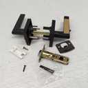 Mega Handles Schein Passage Door Handle - 1 Pack Reversible Black Door Handle, Heavy Duty No Lock Door Handles Interior for Closet & Hallway, Fits All Standard Door Sizes - Matte Black