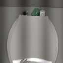 KOHLER 4636-RL-0 Cachet ReadyLatch Elongated Toilet Seat Slow Close, Soft Close Toilet Seat Quiet Lid, Contoured Grip-Tight Bumpers Installation Hardware, Apartment Essentials, White