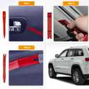 GOOACC 6PCS Auto Trim Removal Tool Kit No-Scratch Tool Kit for Car Audio Dash Window Molding Fastener Remover Tool Kit-Red