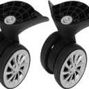 1 Pair Luggage Suitcase Wheel, Luggage Wheels Replacement Travel Suitcase Caster Wheels 360 Swivel, Trunk Luggage Wheel Spare Part Replacement Left and Right Wheels (A57)