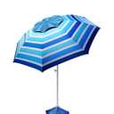 8FT Large Beach Umbrella with Level 7 Wind Resistance, Sand Anchor, Portable Outdoor Umbrella with UPF50+ UV Protection, Tilt Sun Shelter for Beach, Patio, Yard