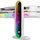 ARGB GPU Support Bracket with Temperature DisplayAmbient Case Temp5V 3pin Universal GPU BracketGraphics Video Card Brace with Height AdjustableDY7-White