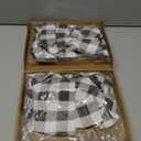 2 Pcs Olive Green Buffalo Plaid Christmas Wreath Bows 19.6'' x 11.8'' Large Christmas Tree Topper Ornament Wreath Sash for Front Door Xmas Party Yard Doorway Indoor Outdoor Wall Decoration