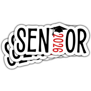 2 x 3Pcs Senior Class of 2026 Stickers, Graduate Sticker 2026 Decorations, Graduation 2026 Senior- Stickers for Laptop Water Bottle Phone Case Car Window Helmet Vinyl Stickers (Normal, 3 Inches)